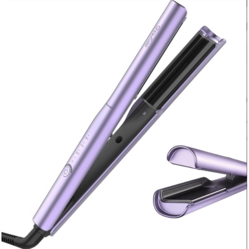 E2 Professional Hair Straightener and Curler 2 in 1, Ceramic Flat/Curling Iron